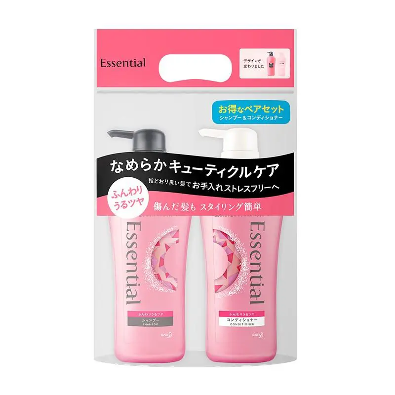 BỘ GỘI XẢ ESSENTIAL FLUFFY LUSTER NHẬT BẢN DÀNH CHO TÓC MỎNG, YẾU - 4901301383143